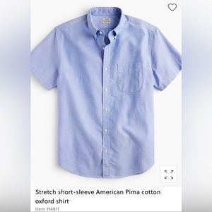 J Crew Short Sleeve Button Down NWT